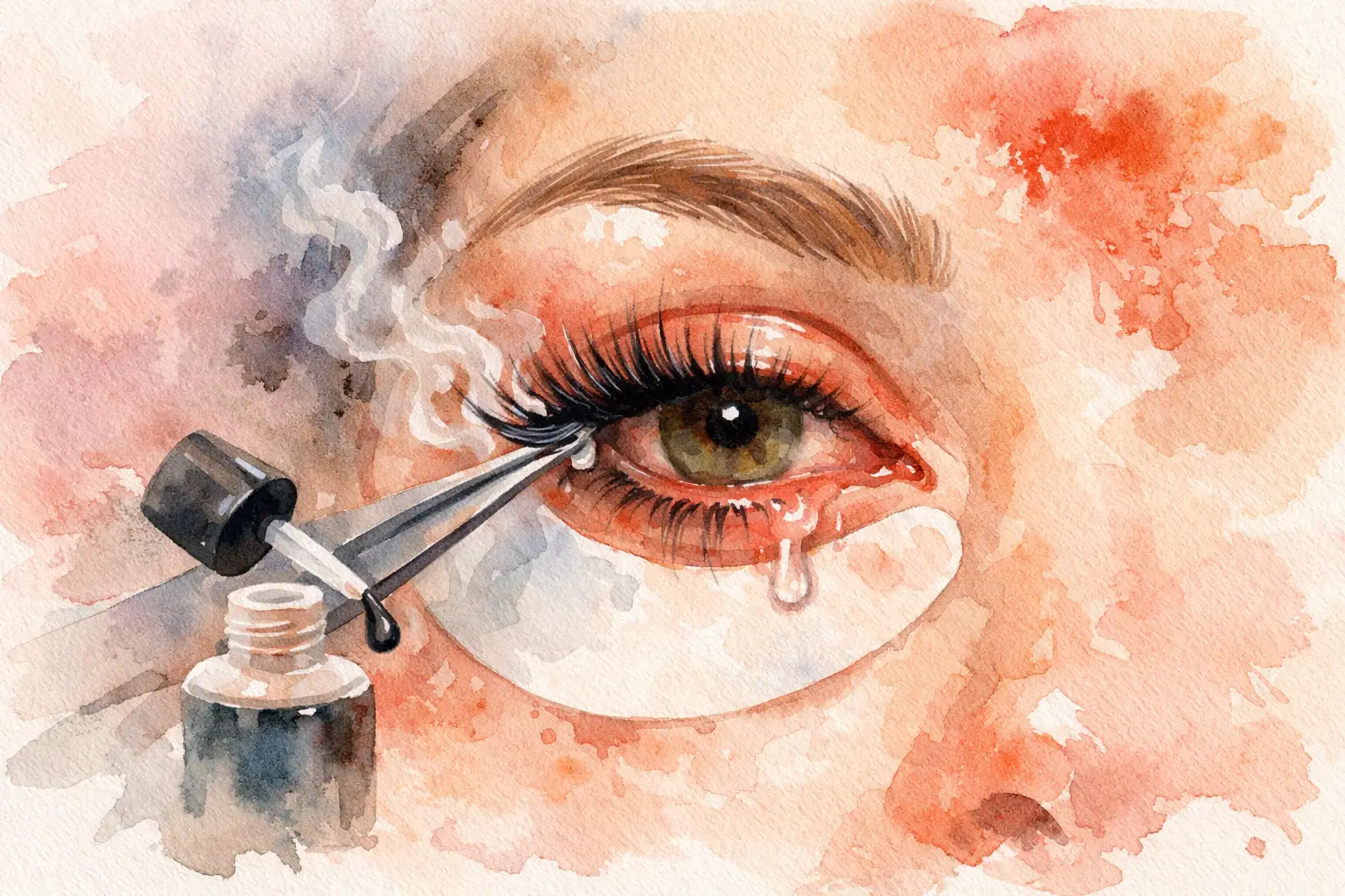 Why Lash Glue Burns Eyes During Extensions